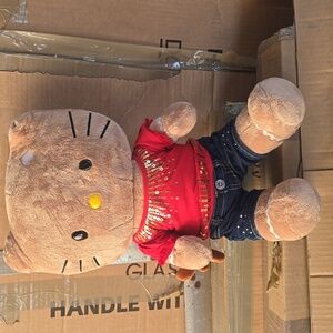 Build A Bear Tan Hello Kitty 19” Gingerbread Christmas Sequin Shirt & Shorts